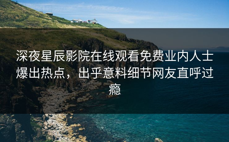 深夜星辰影院在线观看免费业内人士爆出热点，出乎意料细节网友直呼过瘾